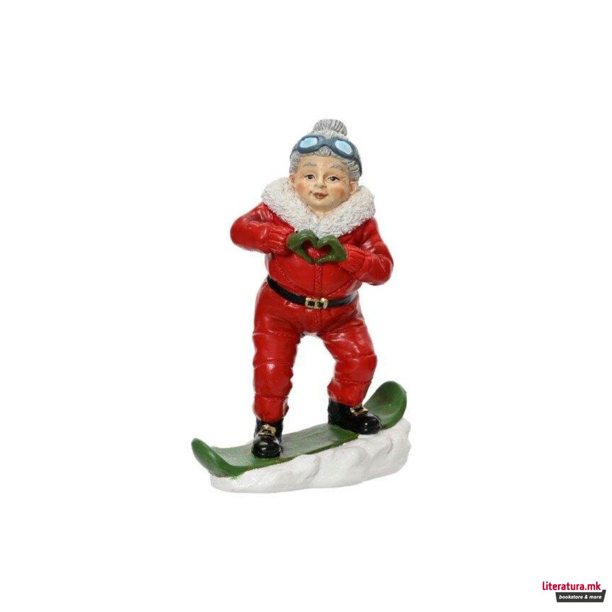 Декоративна фигура, Santa Claus/Mrs. Claus, 20 cm 