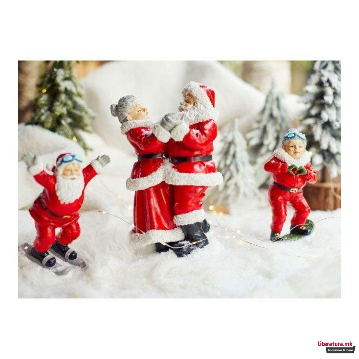 Декоративна фигура, Santa Claus/Mrs. Claus, 20 cm 