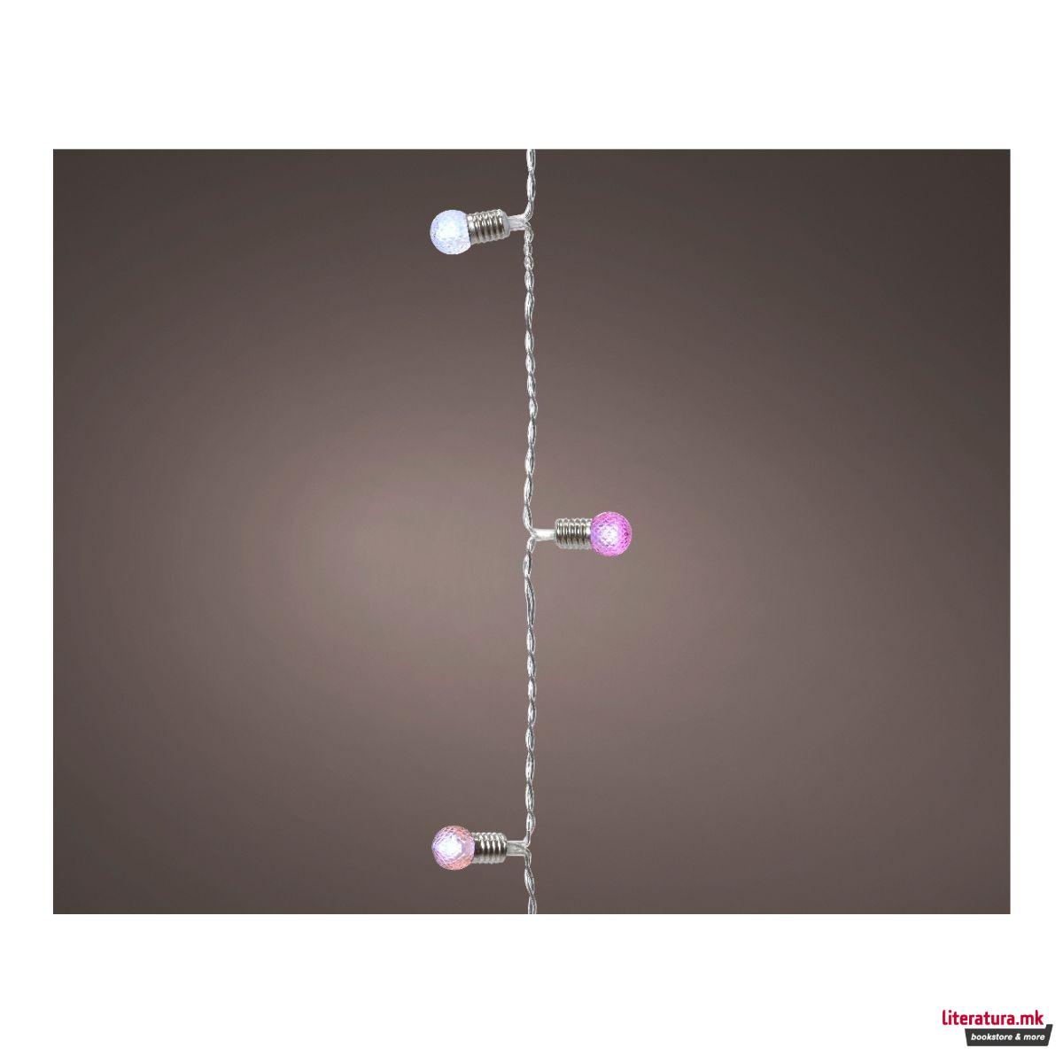 Новогодишни LED сијалички со 8 функции - мултиколор, 4.9m 