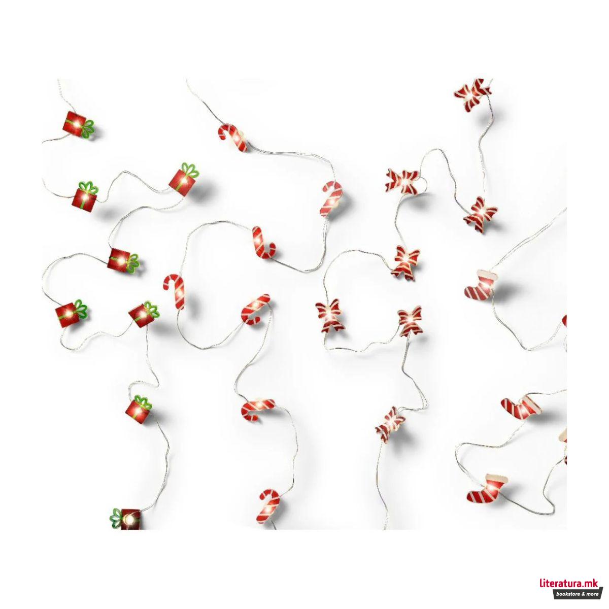 Новогодишни LED сијалички - фигури, 190 цм, 4 дизајни 