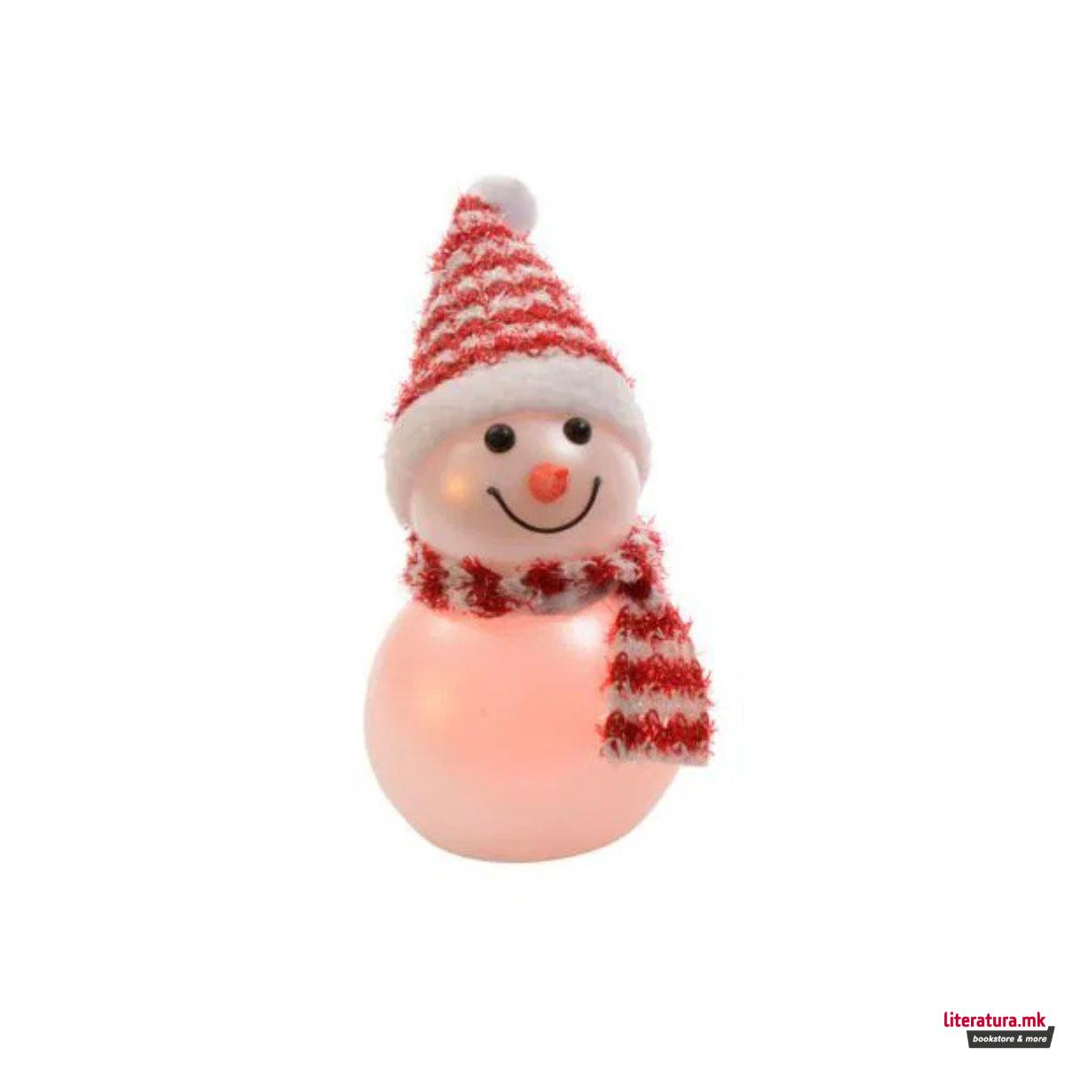 Декоративна фигура со LED светла, Snowman, 3 бои 