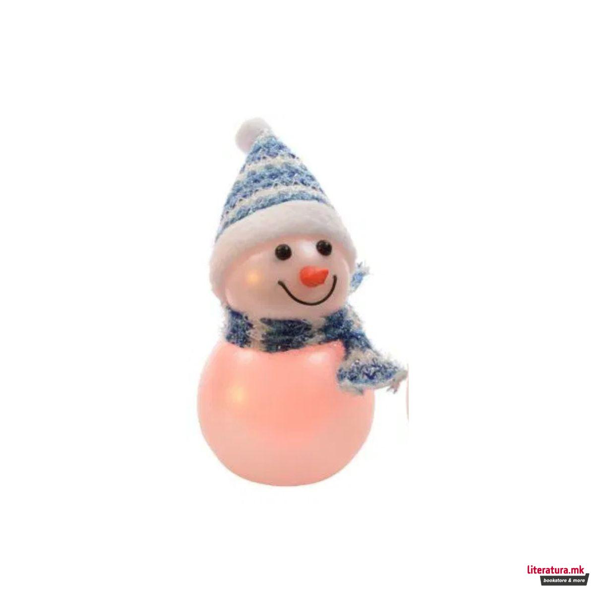 Декоративна фигура со LED светла, Snowman, 3 бои 