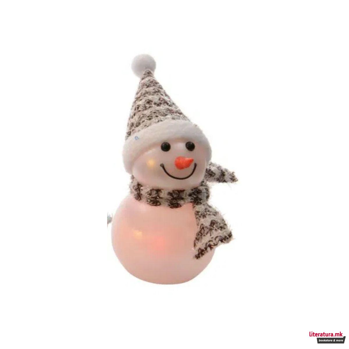 Декоративна фигура со LED светла, Snowman, 3 бои 