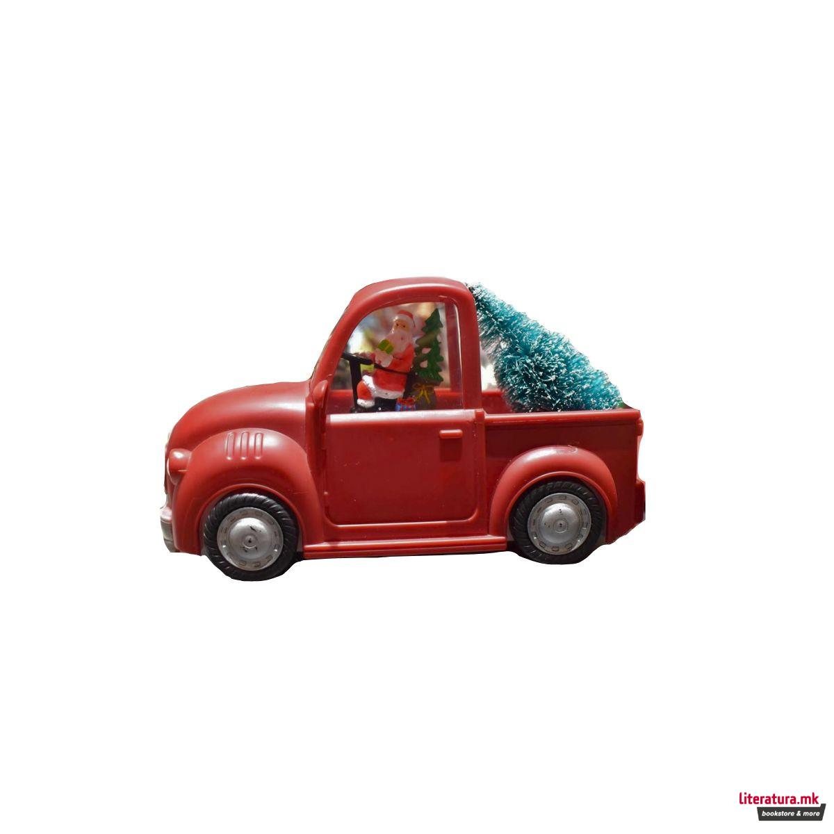Декоративна фигура, Santa in Car w/Christmas Tree 