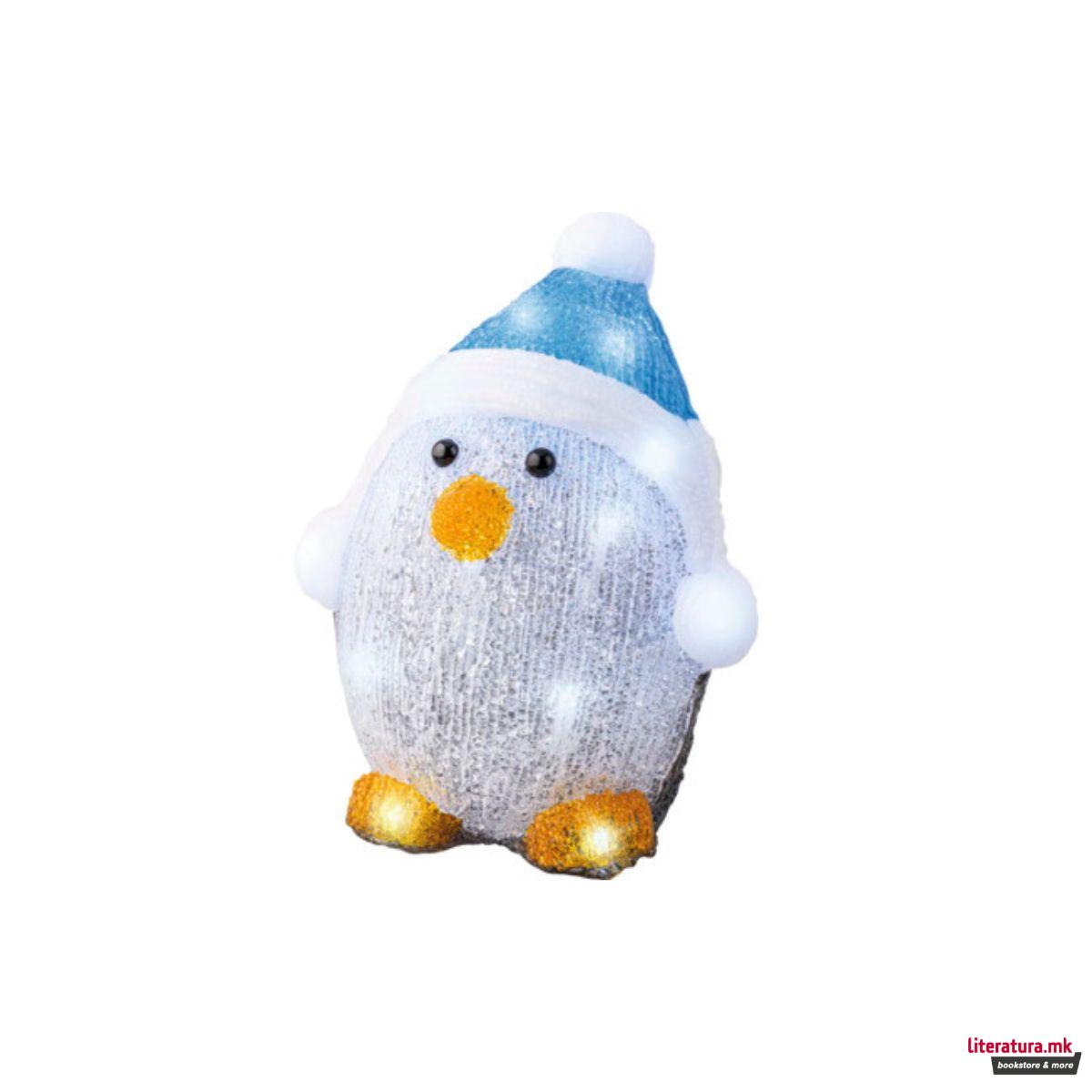 Декоративна фигура со LED светла, Bird w/Hat 
