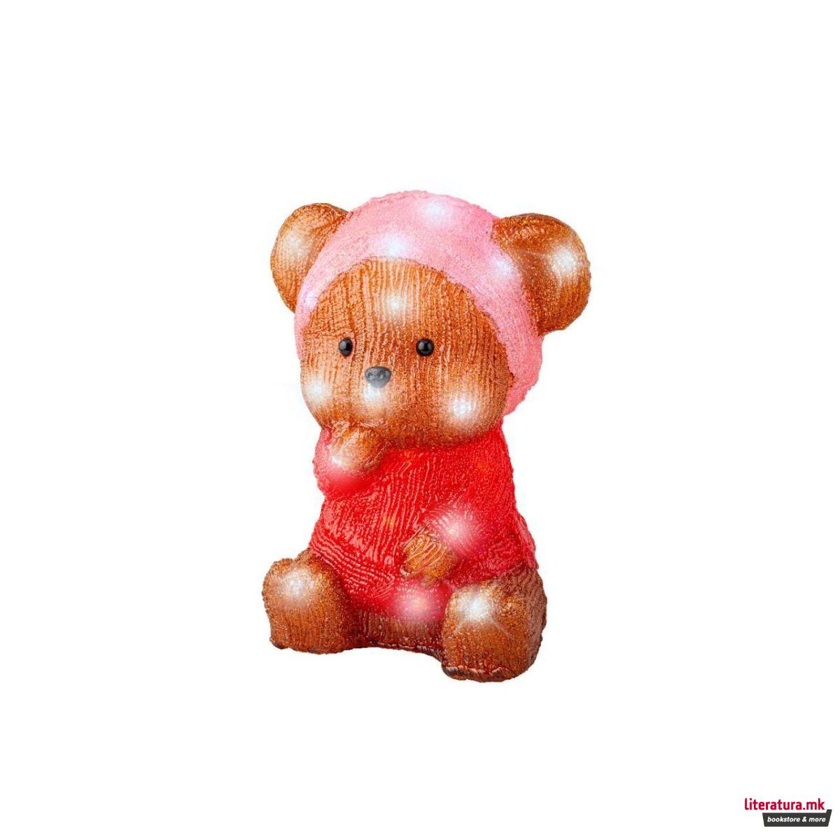 Декоративна фигура со LED светла, Teddy Bear 