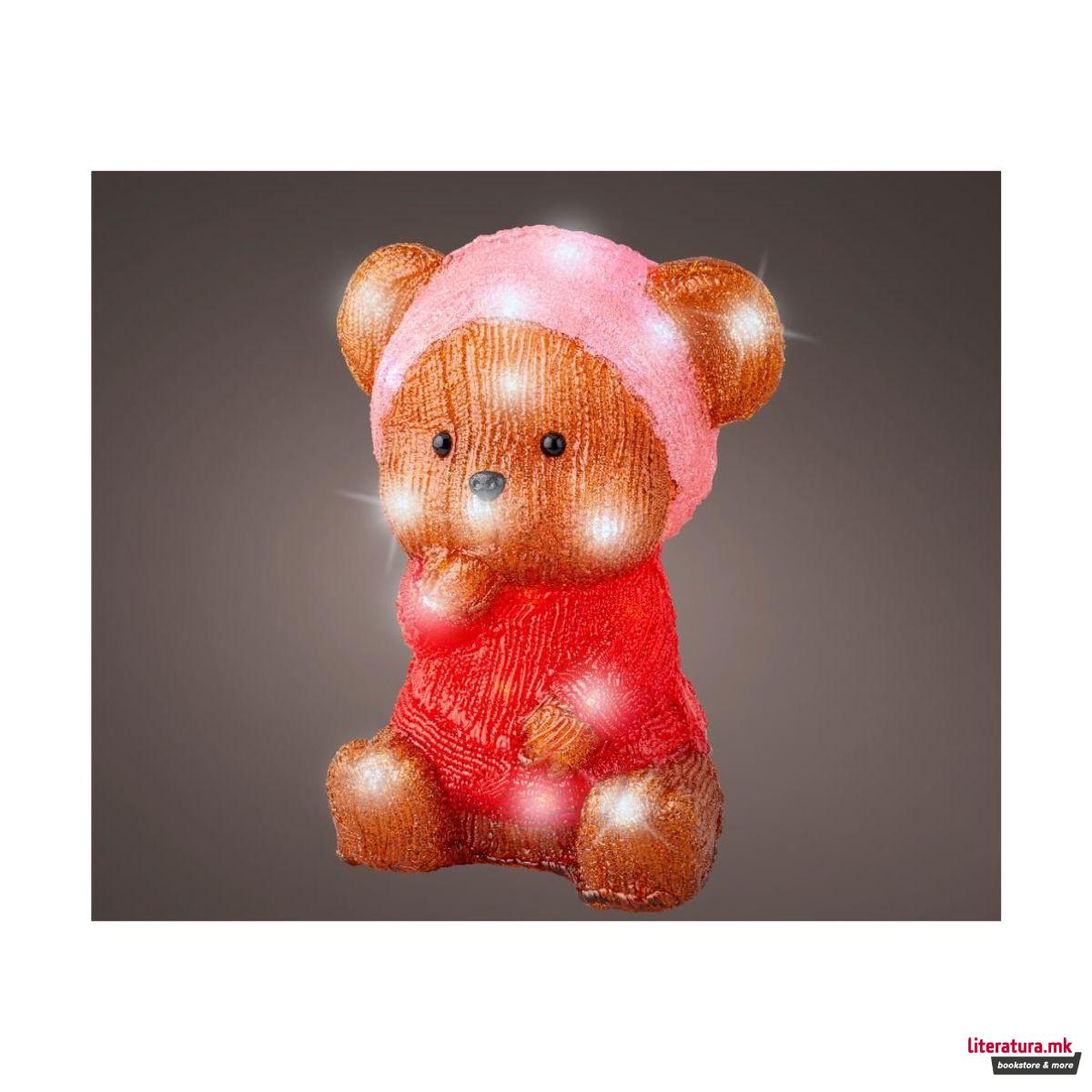 Декоративна фигура со LED светла, Teddy Bear 
