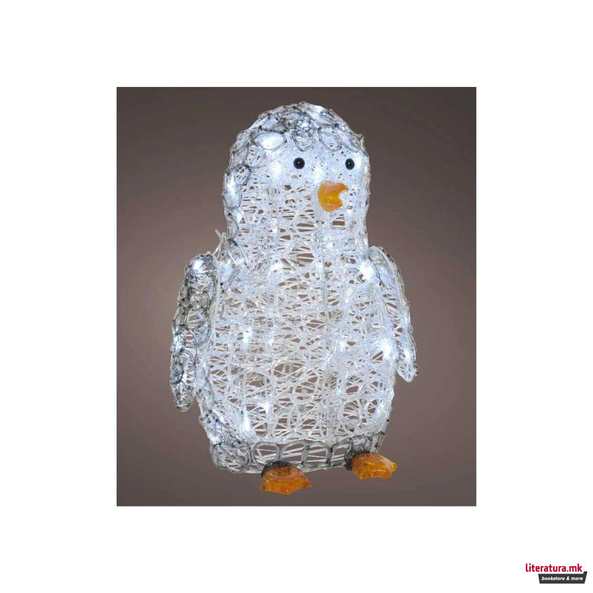 Декоративна фигура со LED светла, Penguin, 38cm 