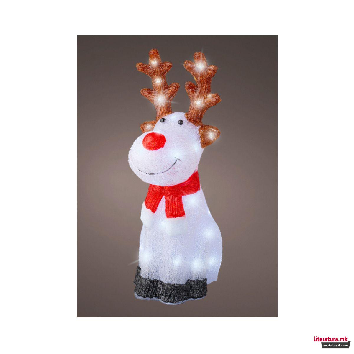 Декоративна фигура со LED светла, Reindeer, 50cm 