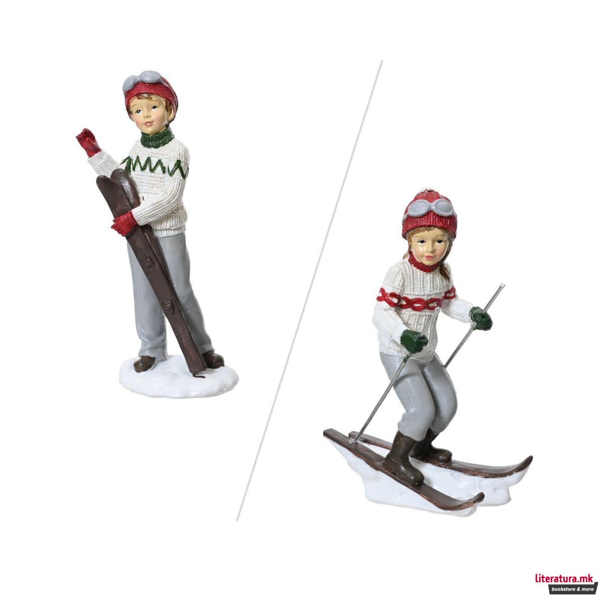 Декоративна фигура, Child Skiing, 13 cm 