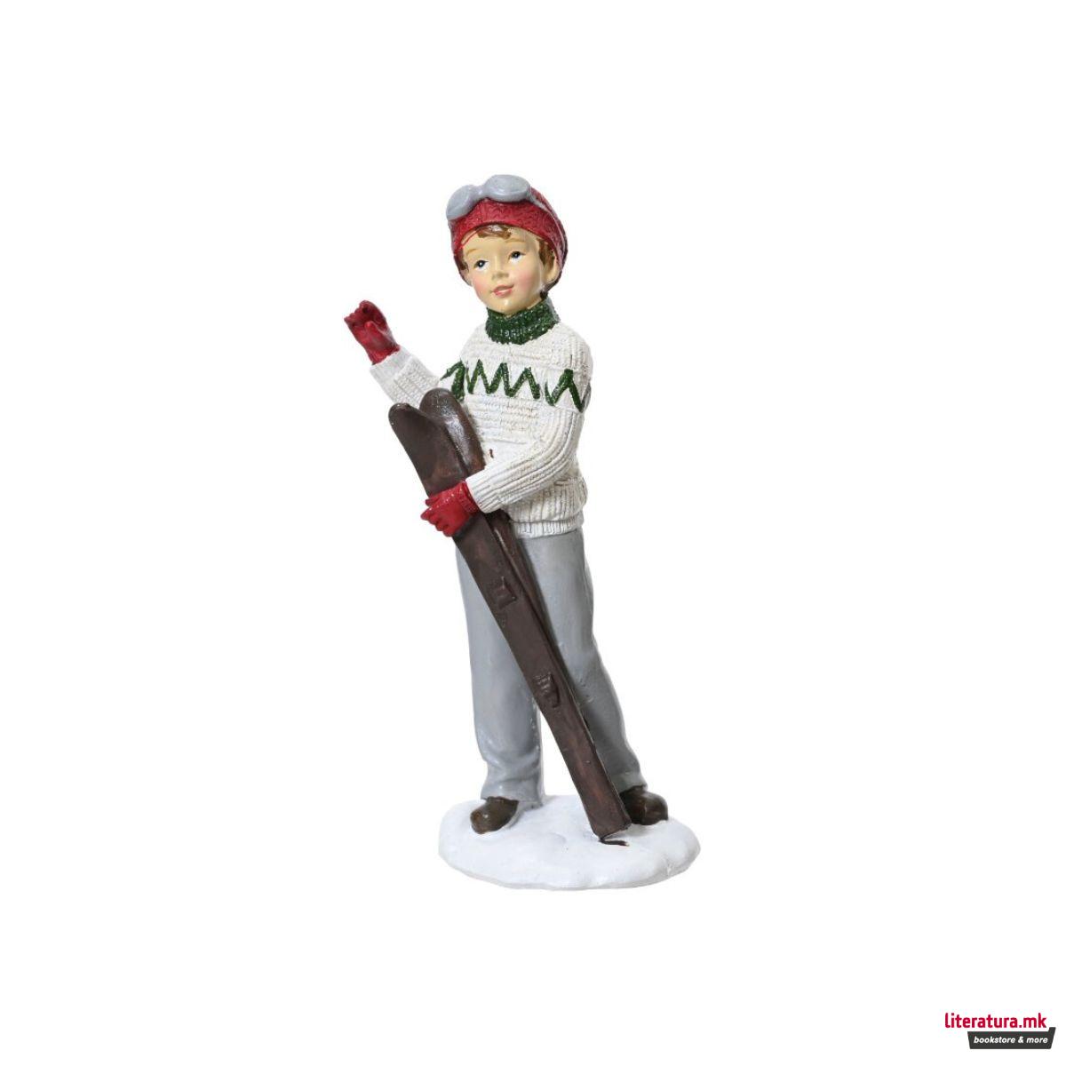 Декоративна фигура, Child Skiing, 13 cm 