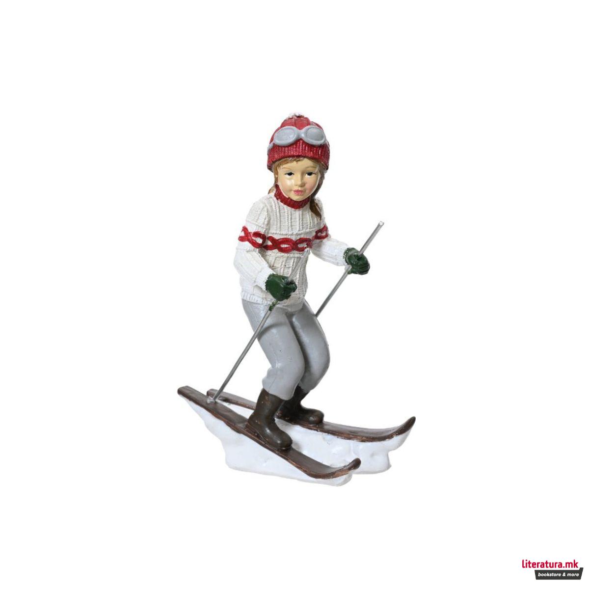 Декоративна фигура, Child Skiing, 13 cm 