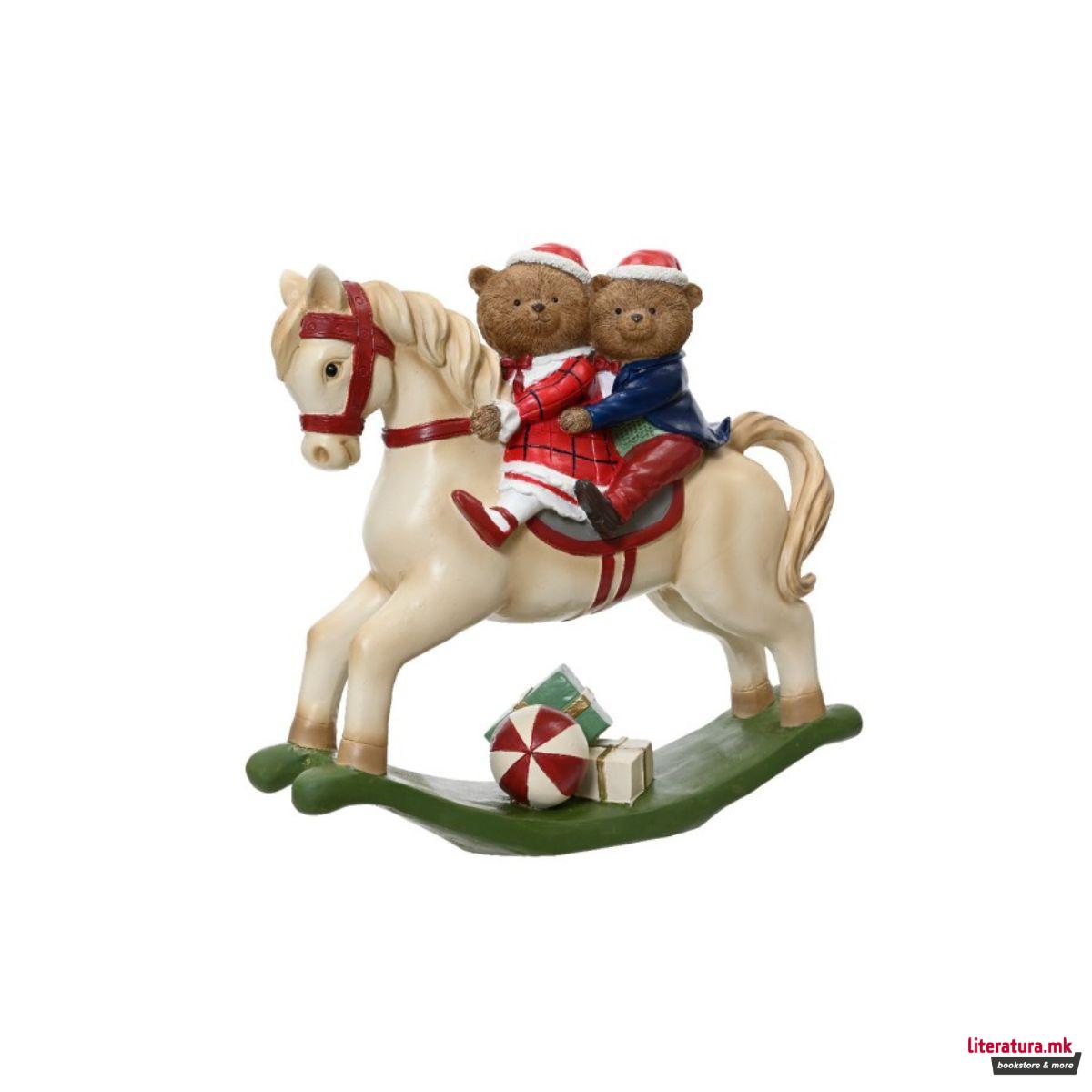 Декоративна фигура, Bears on Rocking Horse, 34 cm 