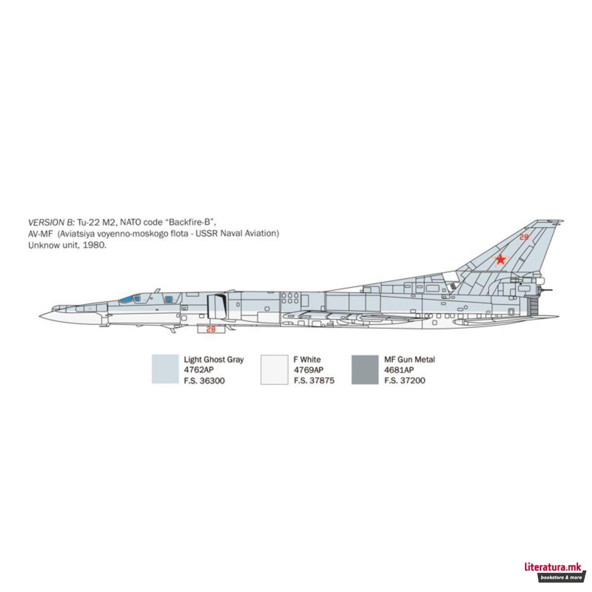 Макета, Tu-22M2 Backfire-B, 1:72 