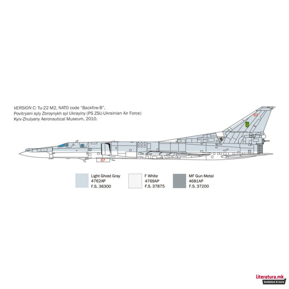 Макета, Tu-22M2 Backfire-B, 1:72 