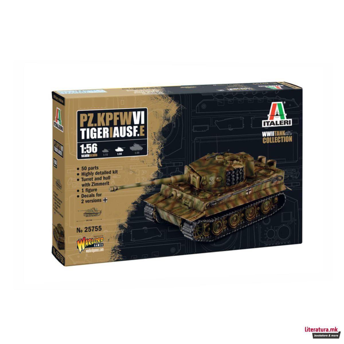 Макета, Pz. kpfw. VI Tiger I Ausf. E, 1:56 