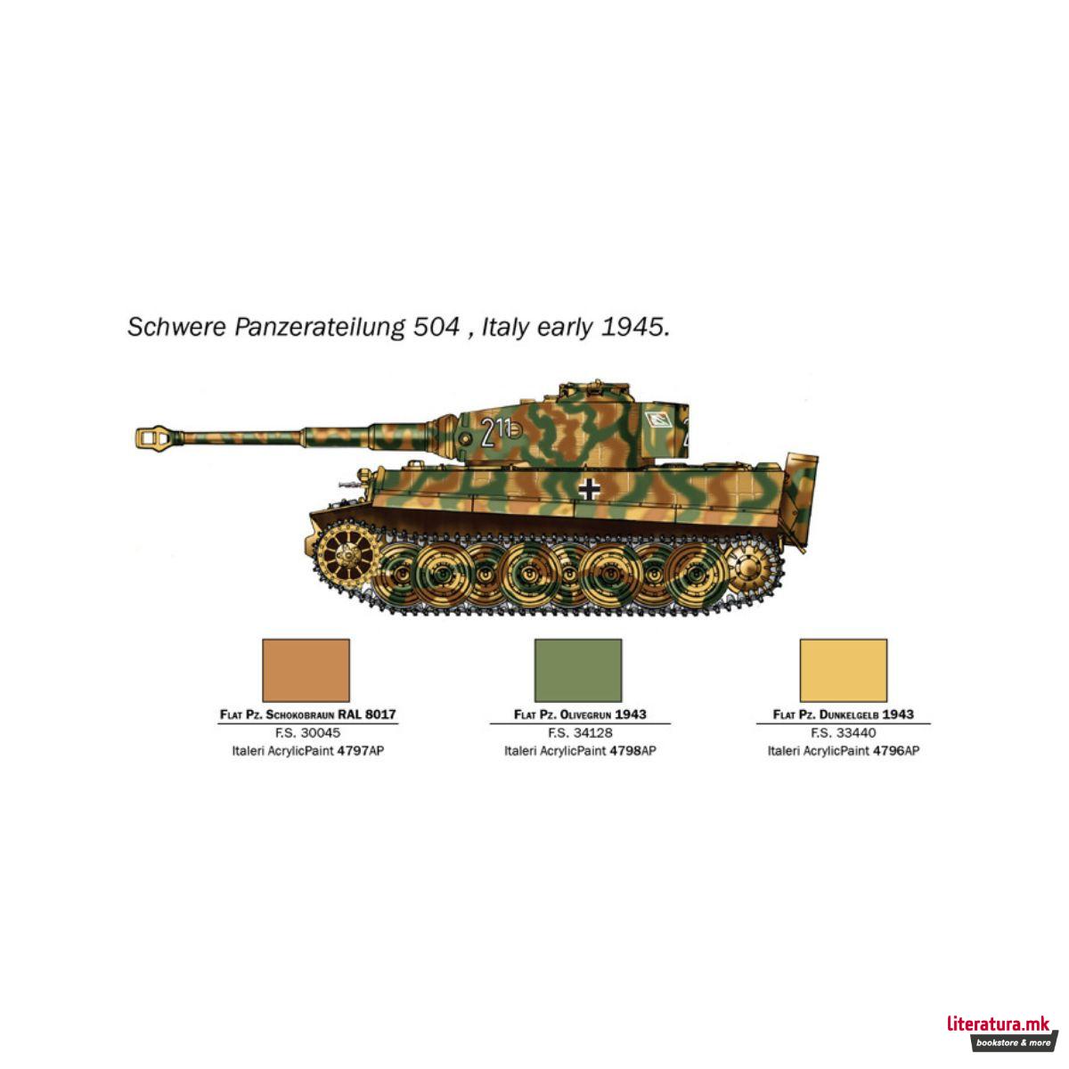 Макета, Pz. kpfw. VI Tiger I Ausf. E, 1:56 
