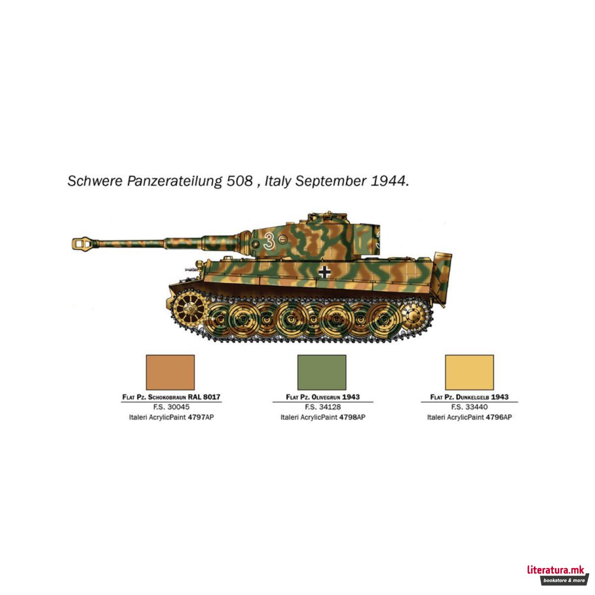 Макета, Pz. kpfw. VI Tiger I Ausf. E, 1:56 