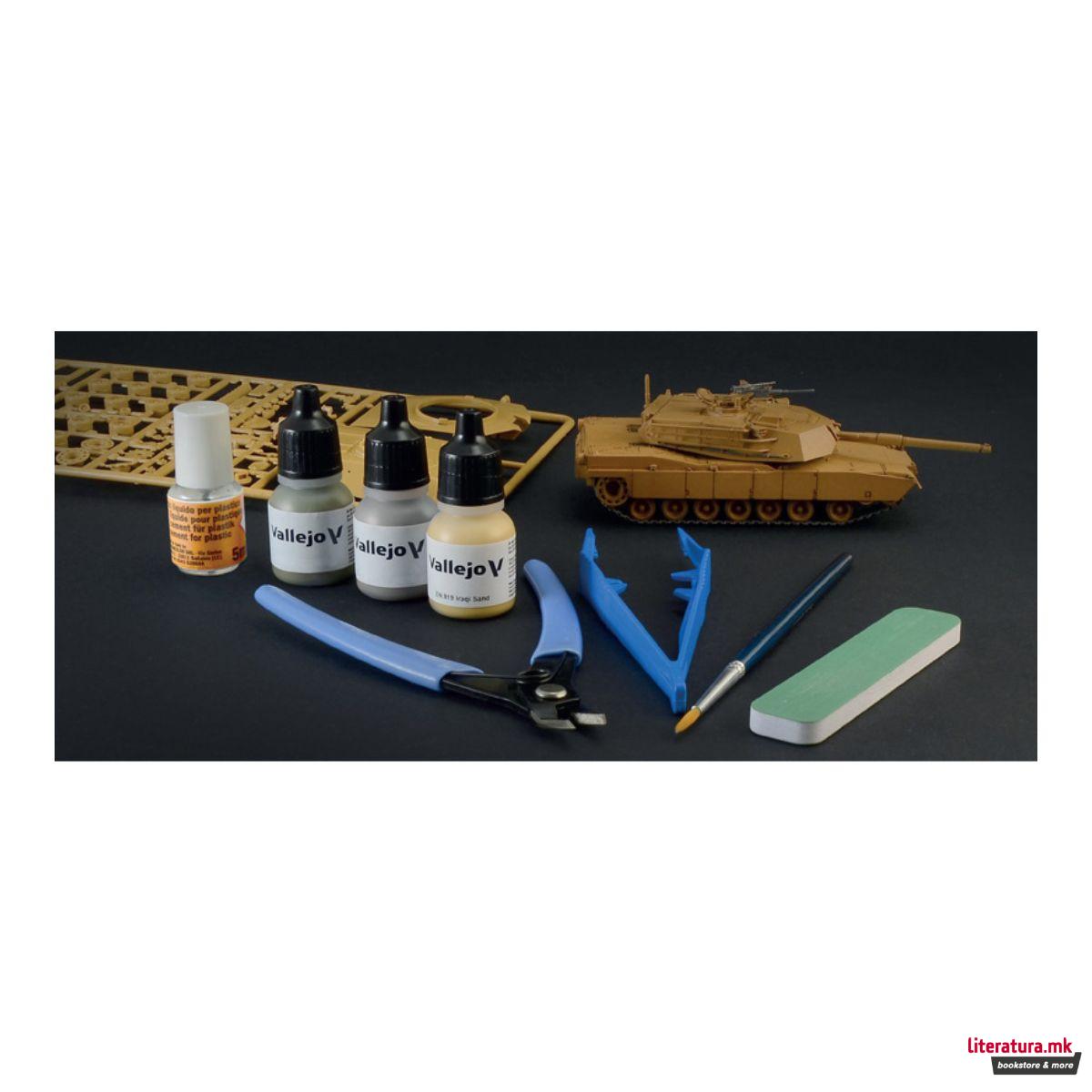 Комплетен сет за моделирање, M1 Abrams, 1:72 