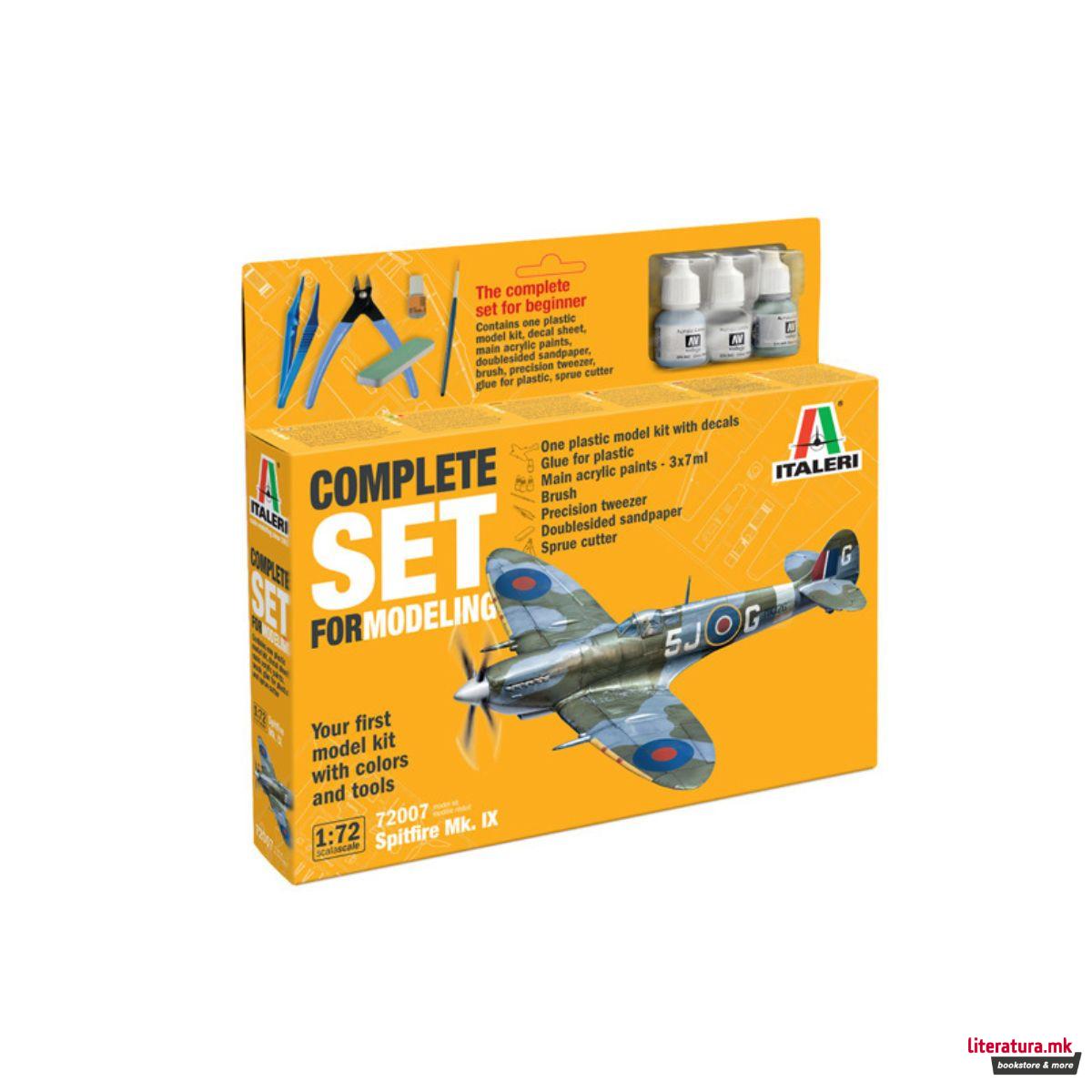 Комплетен сет за моделирање, Spitfire Mk. IX, 1:72 