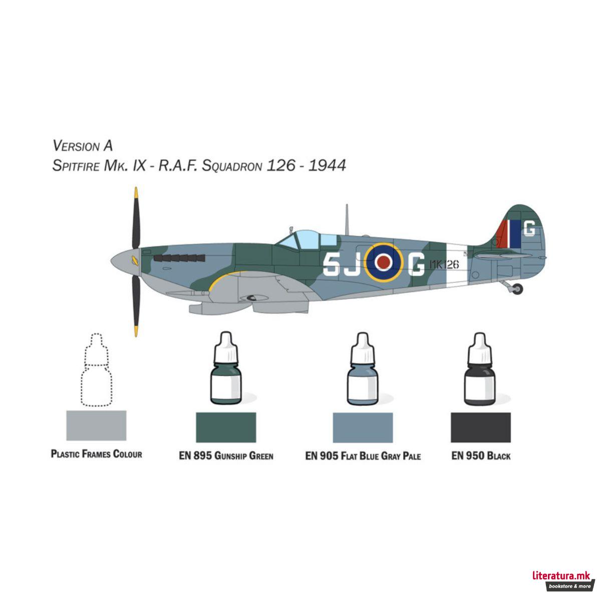 Комплетен сет за моделирање, Spitfire Mk. IX, 1:72 