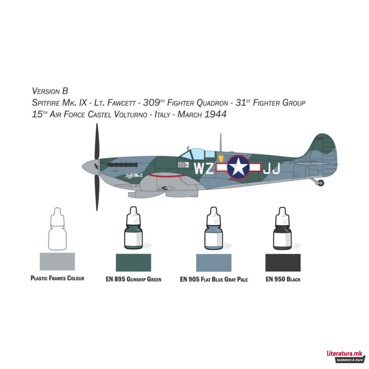 Комплетен сет за моделирање, Spitfire Mk. IX, 1:72 