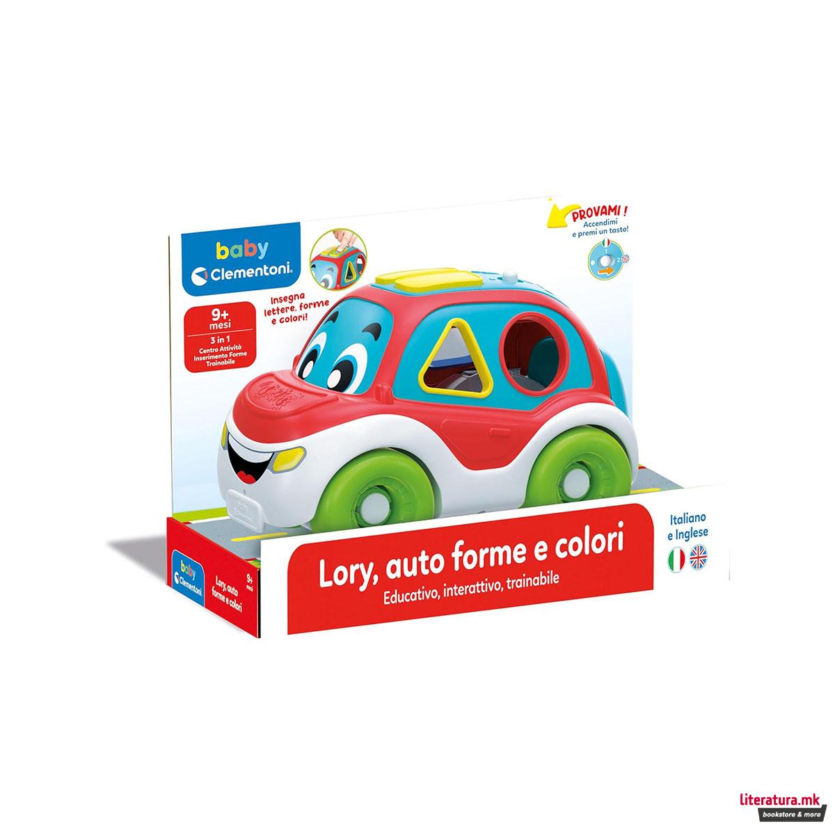 Едукативна играчка, Baby Clementoni - Lory: Shapes and Colours 