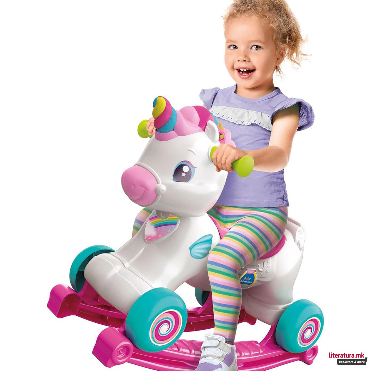 Клацкалка - коњче, Baby Clementoni - Interactive Unicorn Ride On 