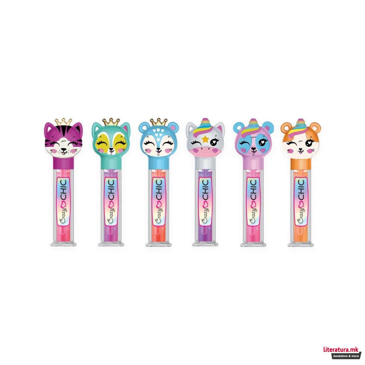 Детски сјај за усни, Crazy Chic Beauty - Lovely Lip Gloss, 6 модели 