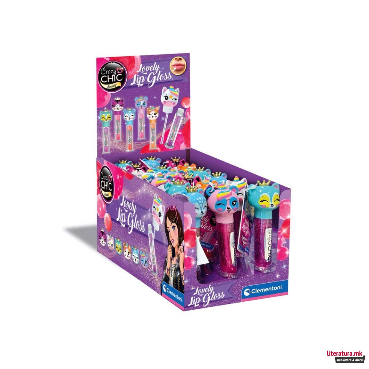 Детски сјај за усни, Crazy Chic Beauty - Lovely Lip Gloss, 6 модели 