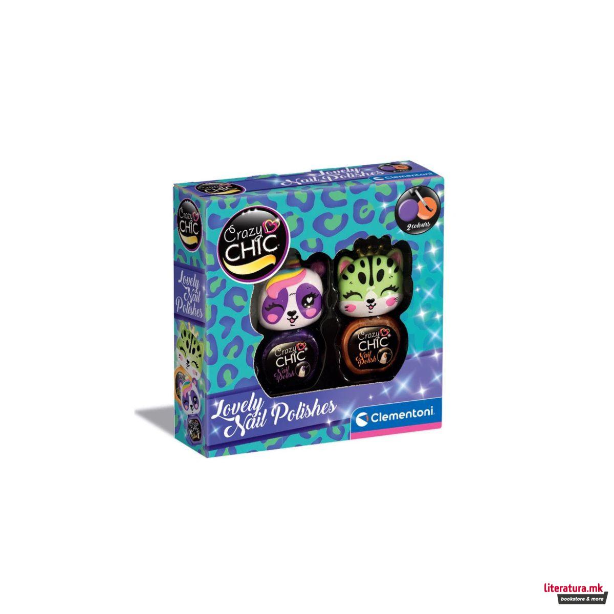 Сет од 2 детски лакови за нокти, Crazy Chic - Lovely Nail Polishes 1 