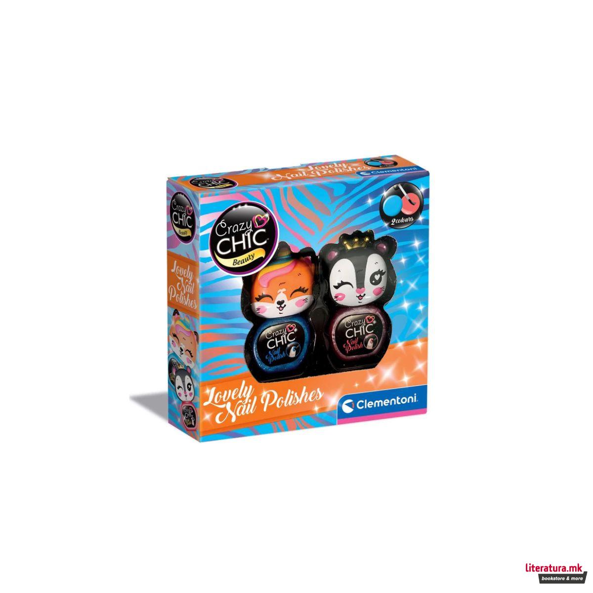 Сет од 2 детски лакови за нокти, Crazy Chic - Lovely Nail Polishes 2 