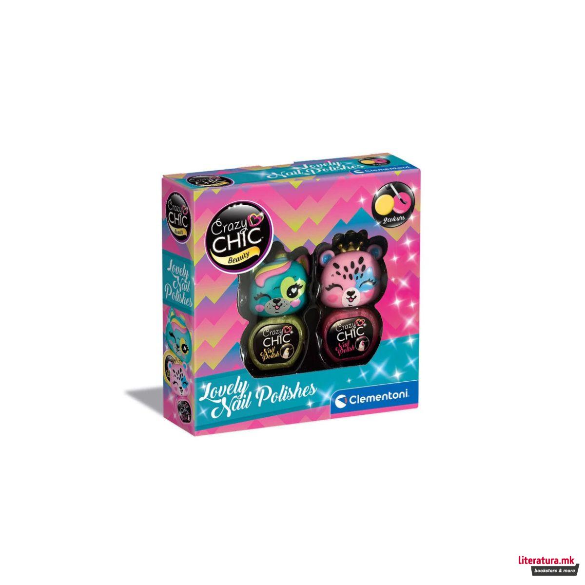 Сет од 2 детски лакови за нокти, Crazy Chic - Lovely Nail Polishes 3 