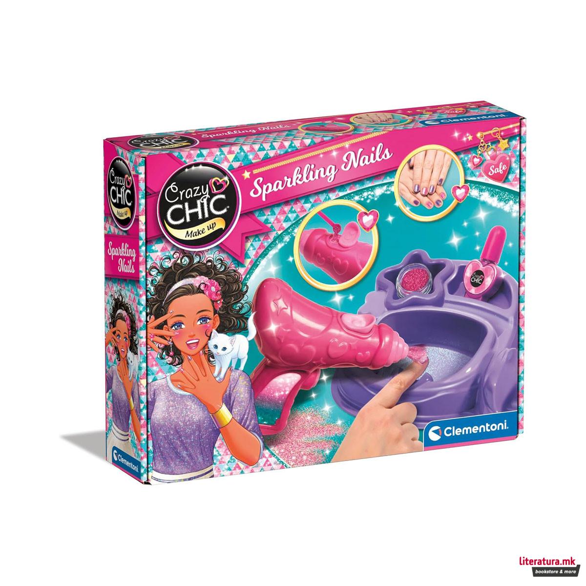 Детски сет за маникир, Crazy Chic Make Up - Sparkling Nails 