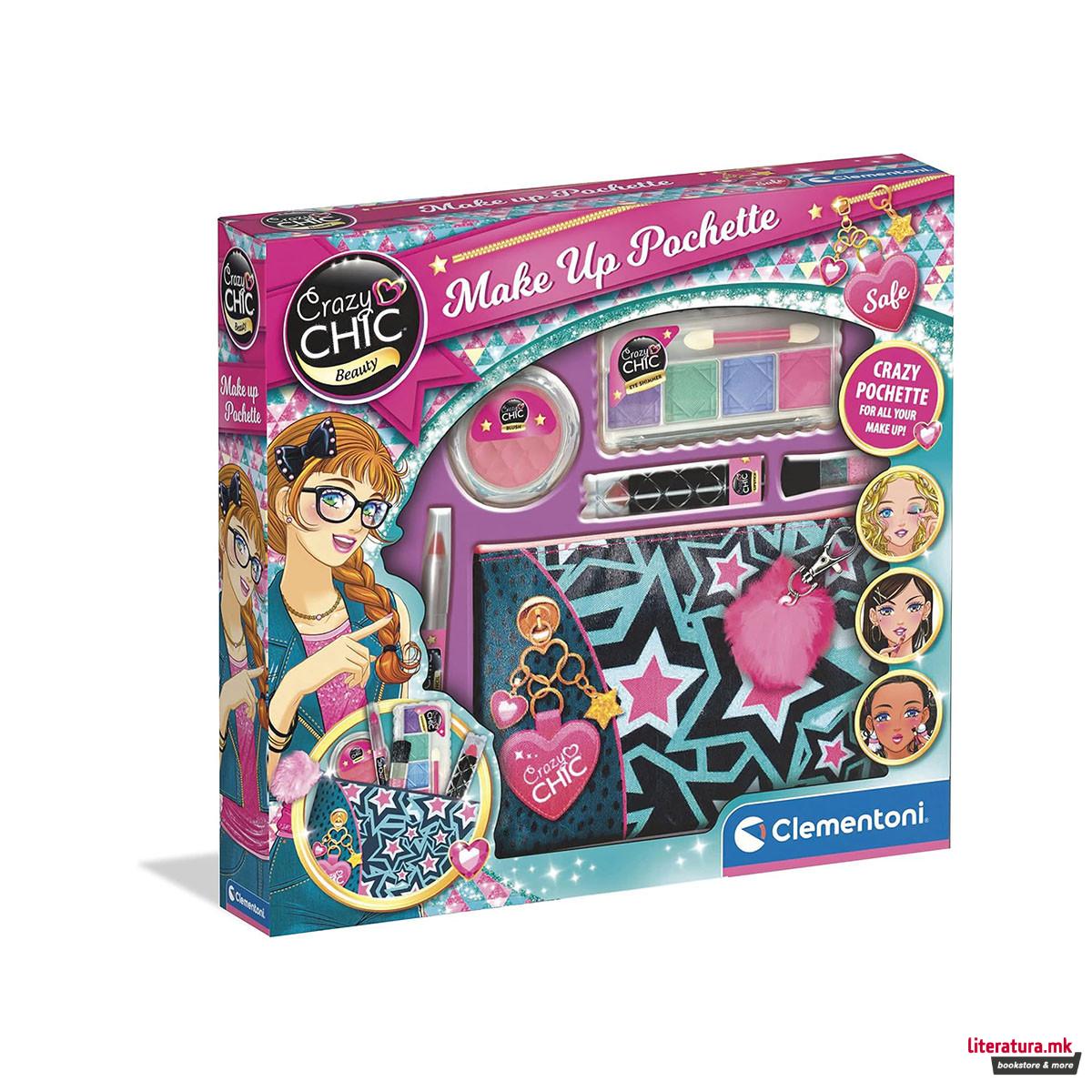 Детски сет за шминка, Crazy Chic Beauty - Make Up Pochette 