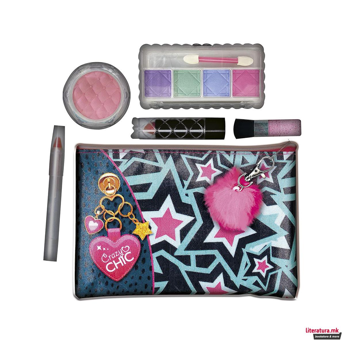 Детски сет за шминка, Crazy Chic Beauty - Make Up Pochette 