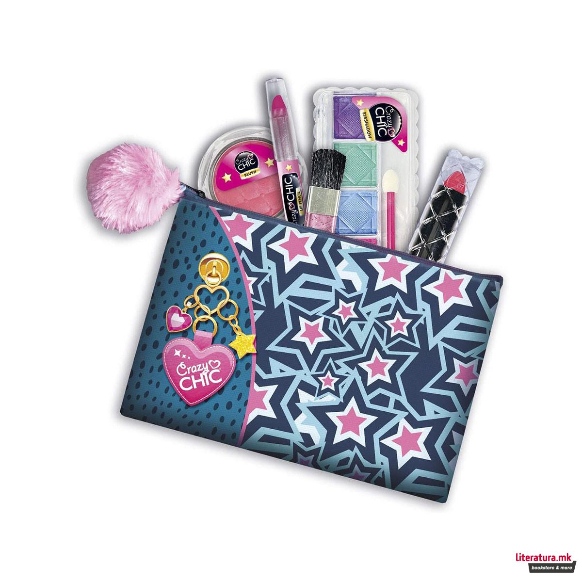 Детски сет за шминка, Crazy Chic Beauty - Make Up Pochette 