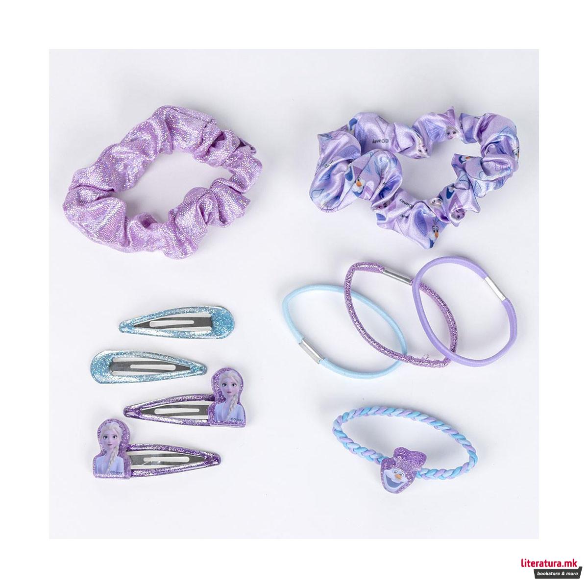 Сет аксесоари за коса во несесерче, Disney: Frozen 