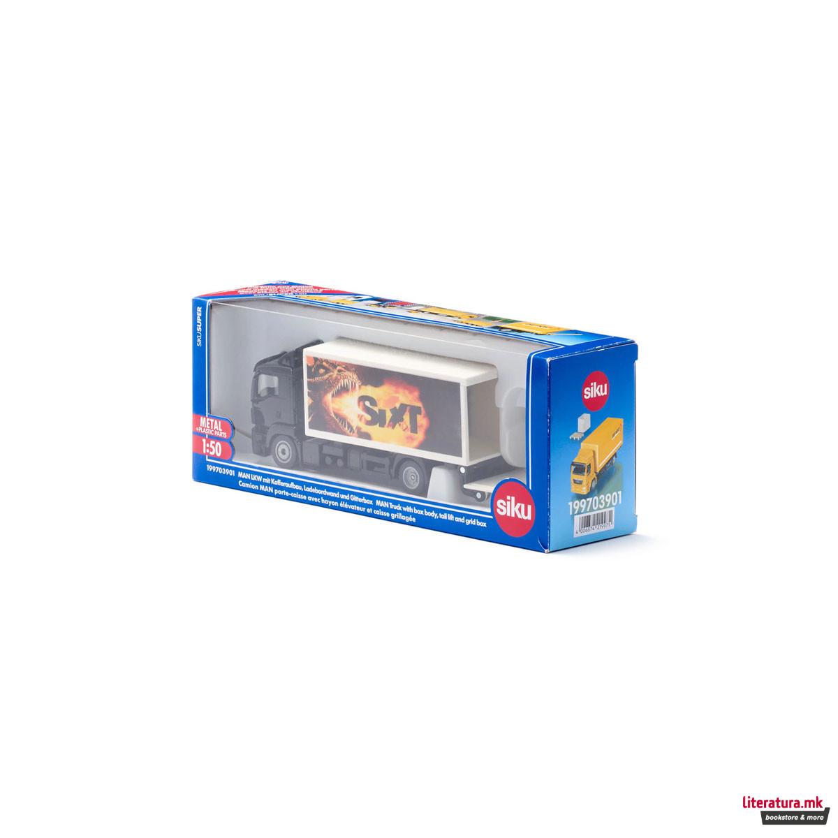 Фигура, MAN Truck with Box Body and Tail Lift 