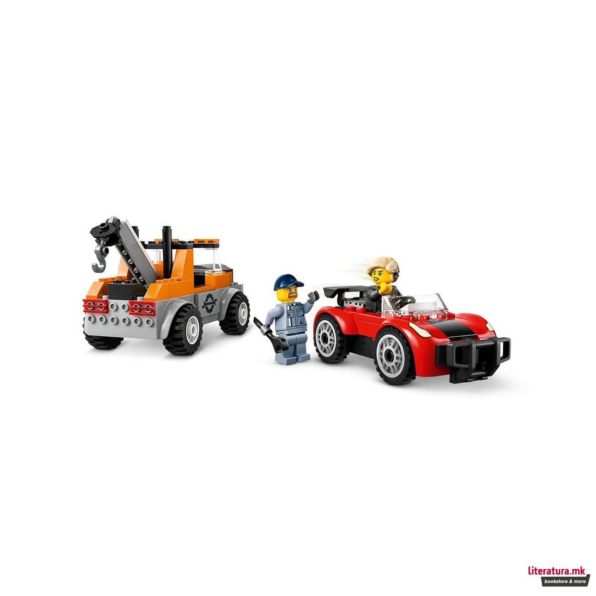 LEGO коцки, City, Tow Truck and Sports Car Repair 