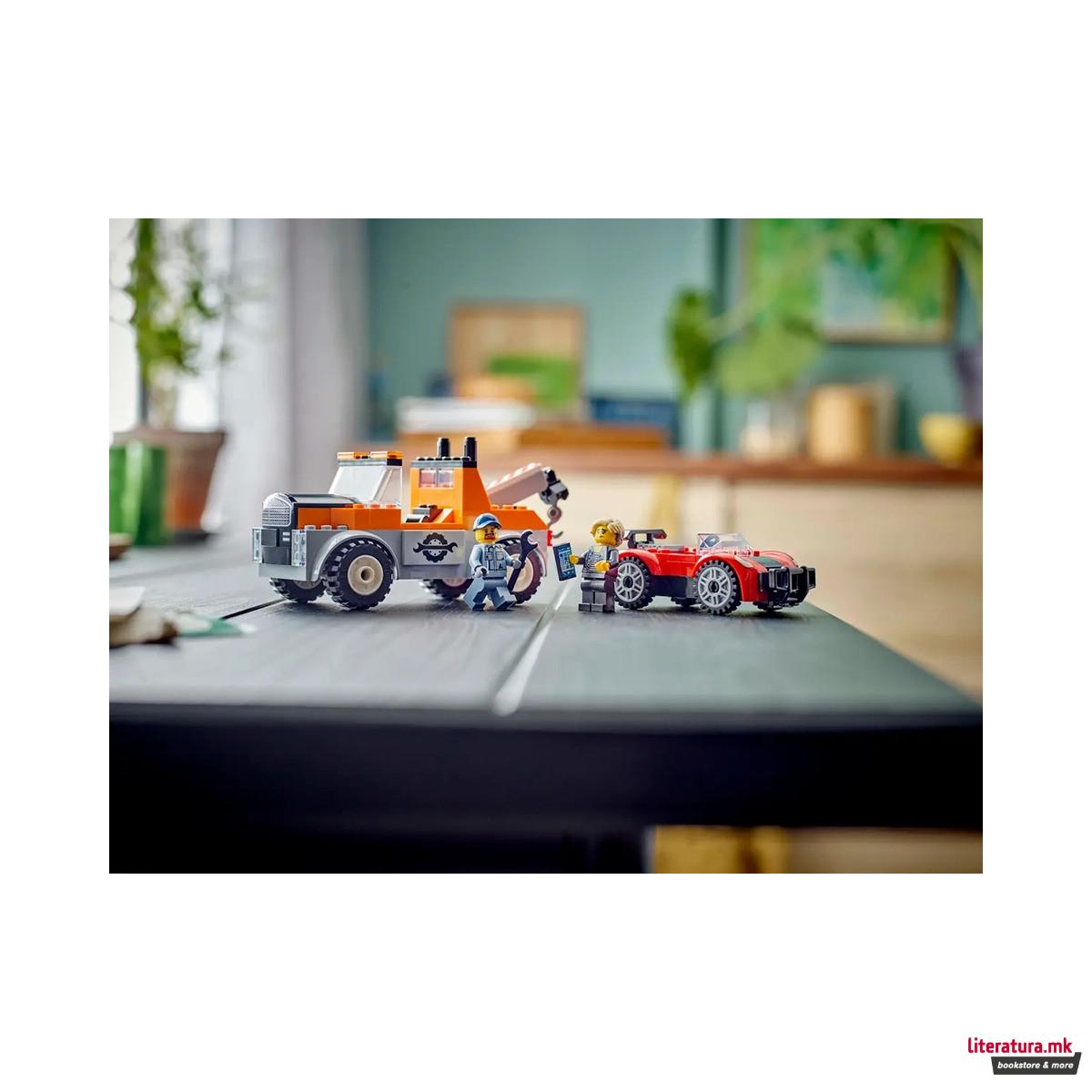 LEGO коцки, City, Tow Truck and Sports Car Repair 