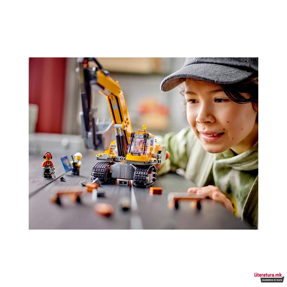 LEGO коцки, City, Yellow Construction Excavator 