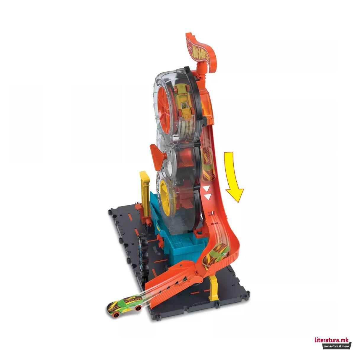 Сет за игра Hot Wheels City Super Twist Tire Shop 