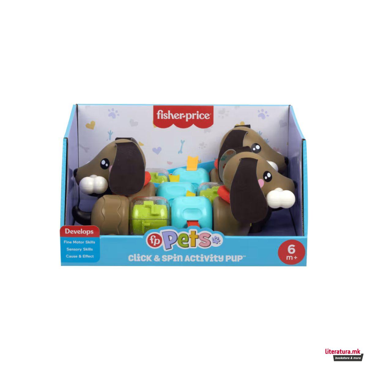 Сензорна играчка, Fisher Price Pets - Click & Spin Activity Pup 