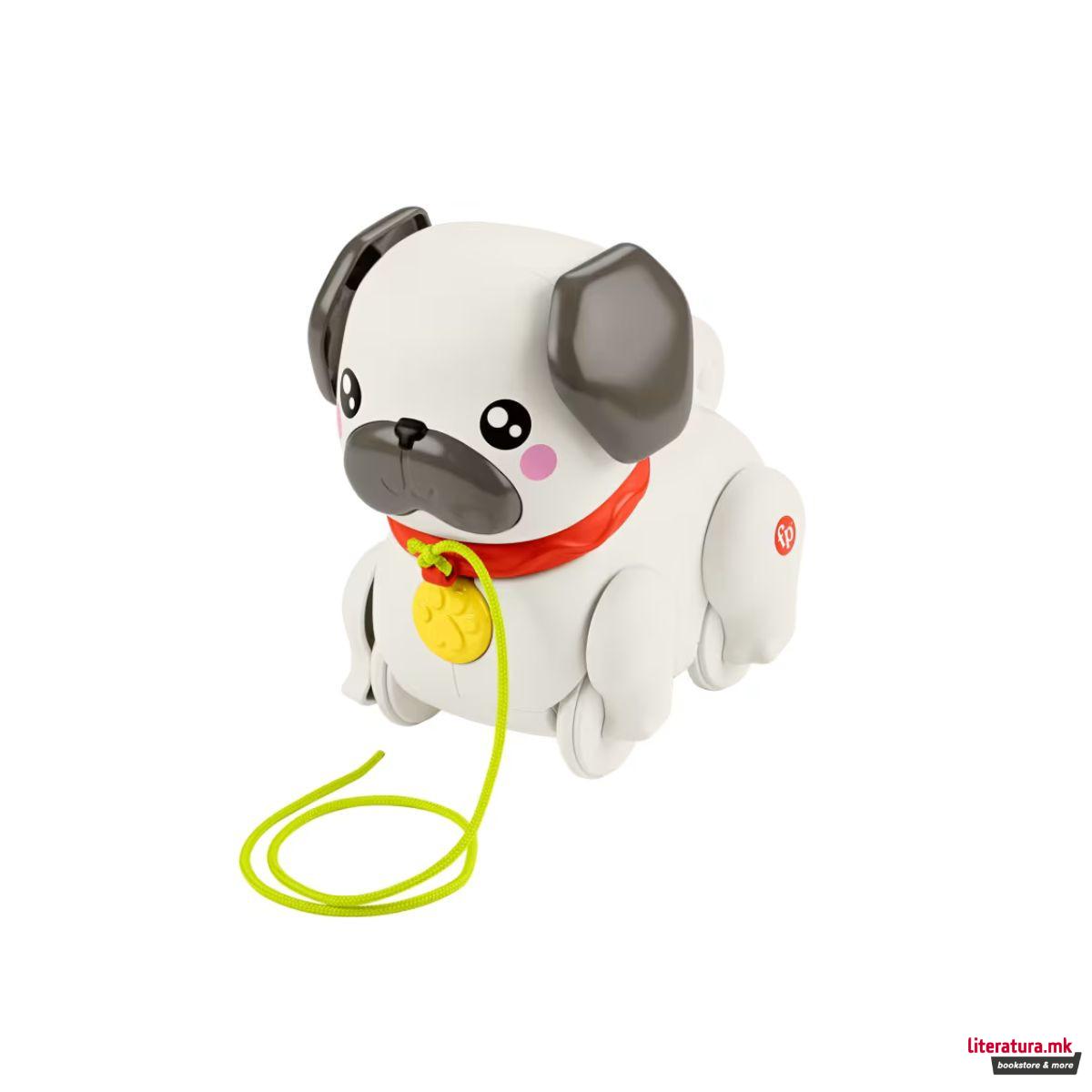 Сензорна играчка, Fisher Price Pets - Walk-The-Pup Pug 