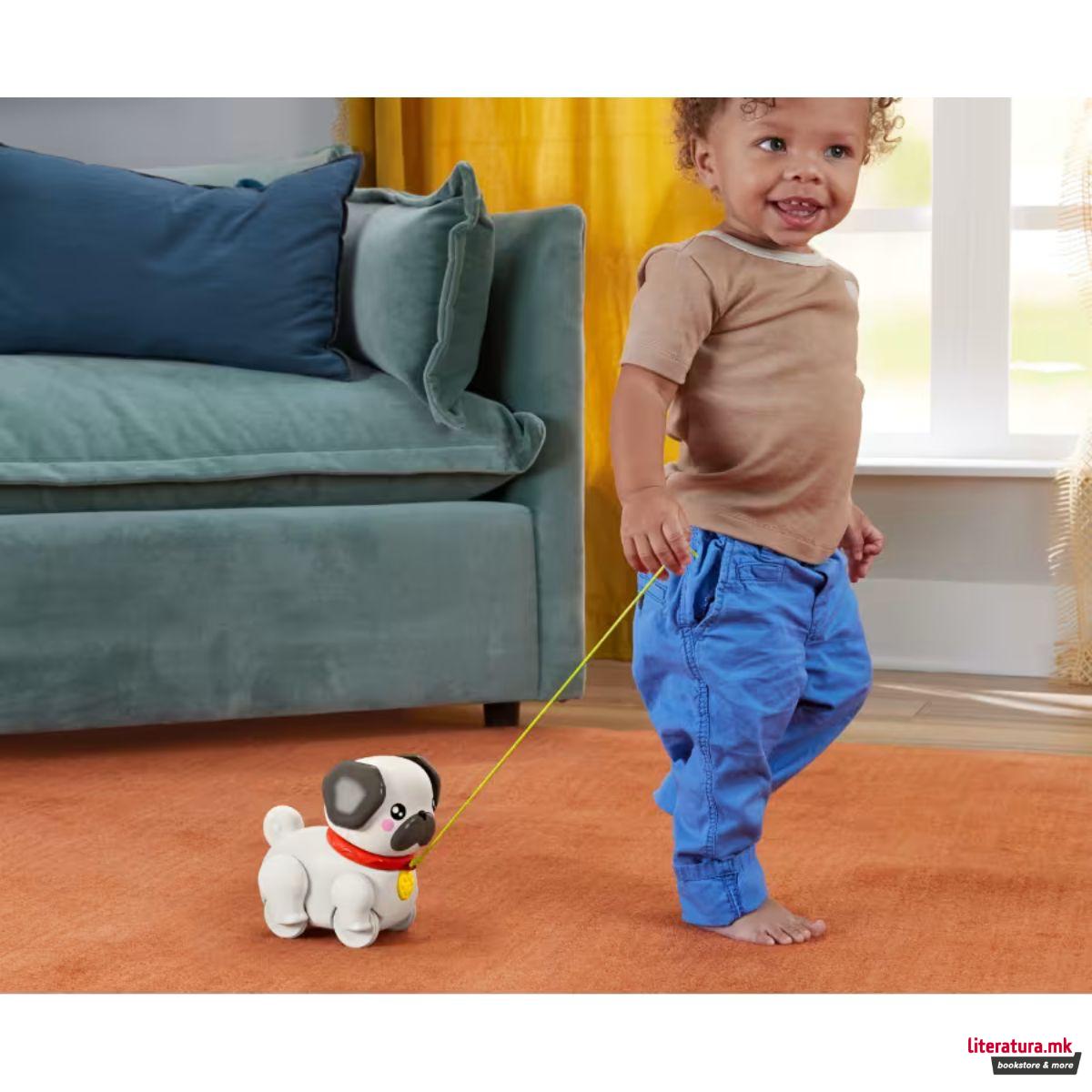 Сензорна играчка, Fisher Price Pets - Walk-The-Pup Pug 
