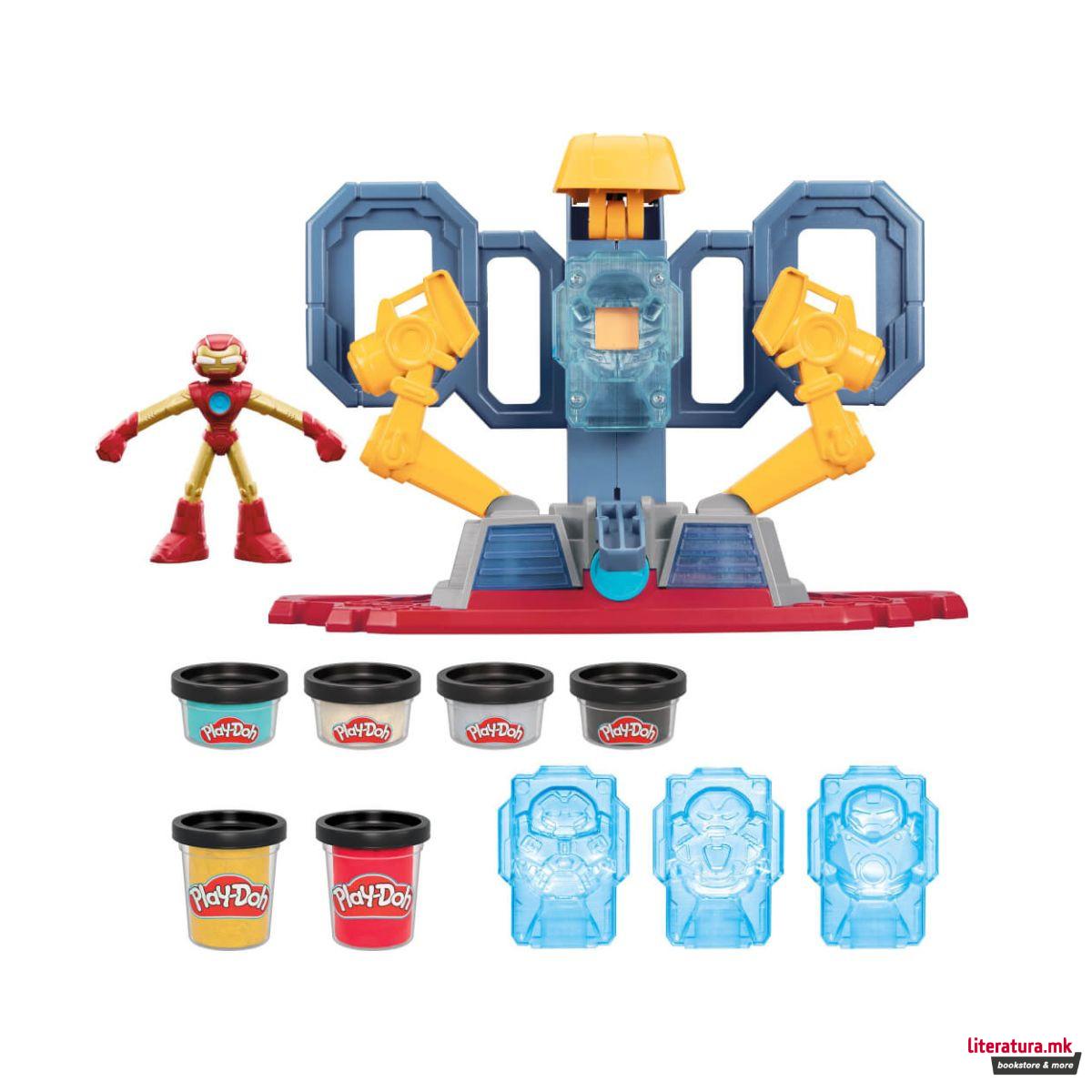 Сет за игра, Play-Doh: Marvel - Iron Man Armor Maker Lab 