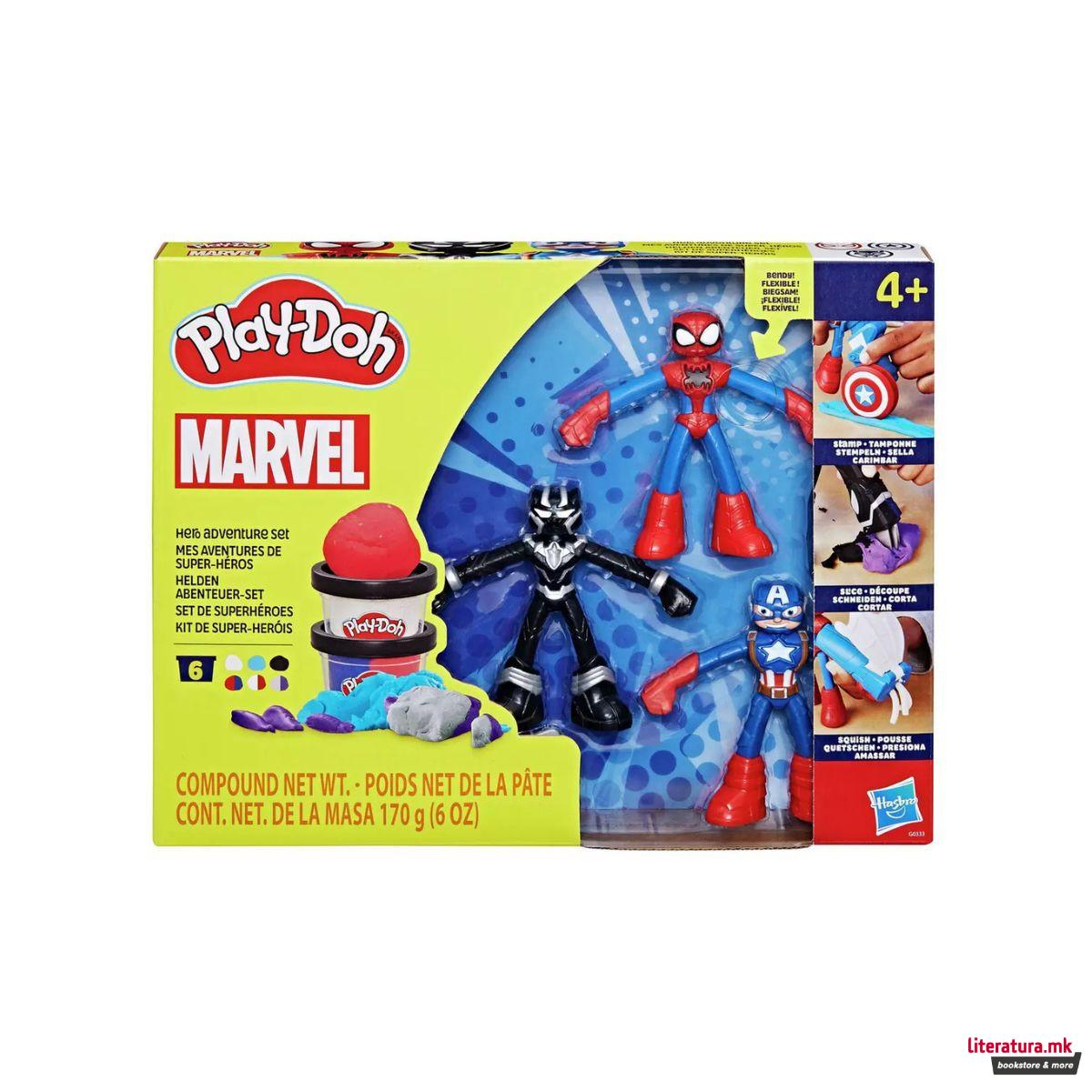 Сет за игра, Play-Doh: Marvel - Hero Adventure Set