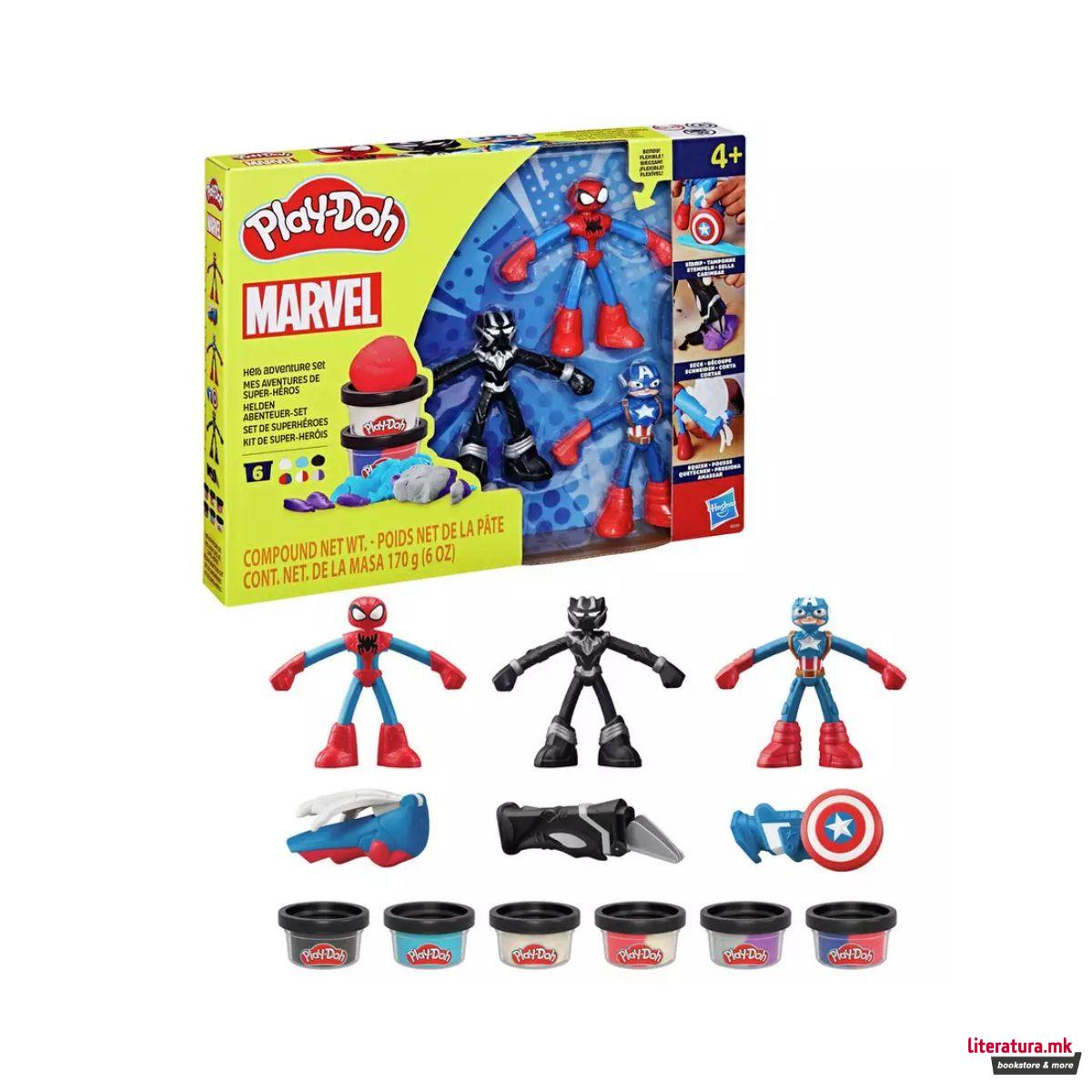 Сет за игра, Play-Doh: Marvel - Hero Adventure Set