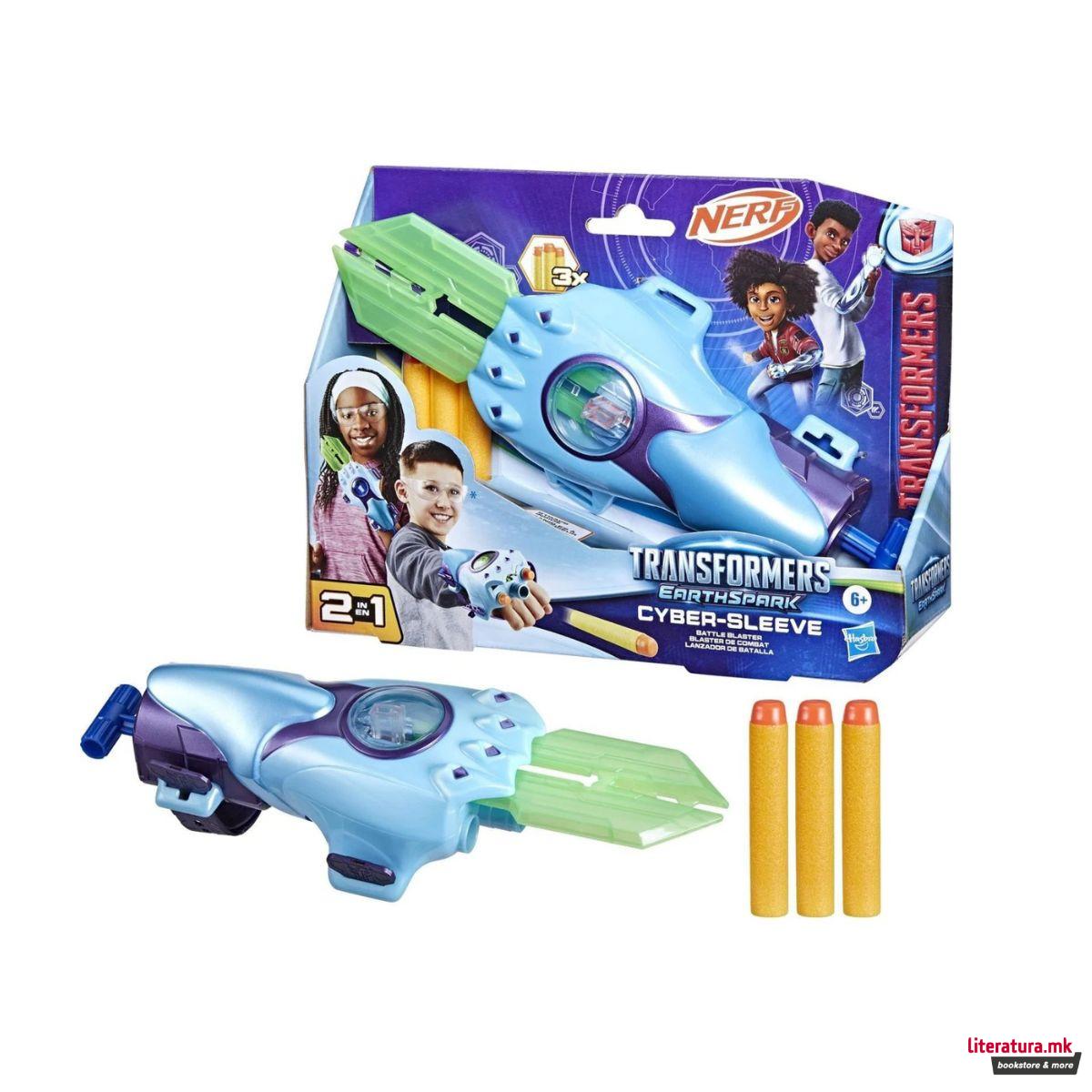 NERF пиштол со мека муниција, Transformers: EarthSpark - Cyber-Sleeve 